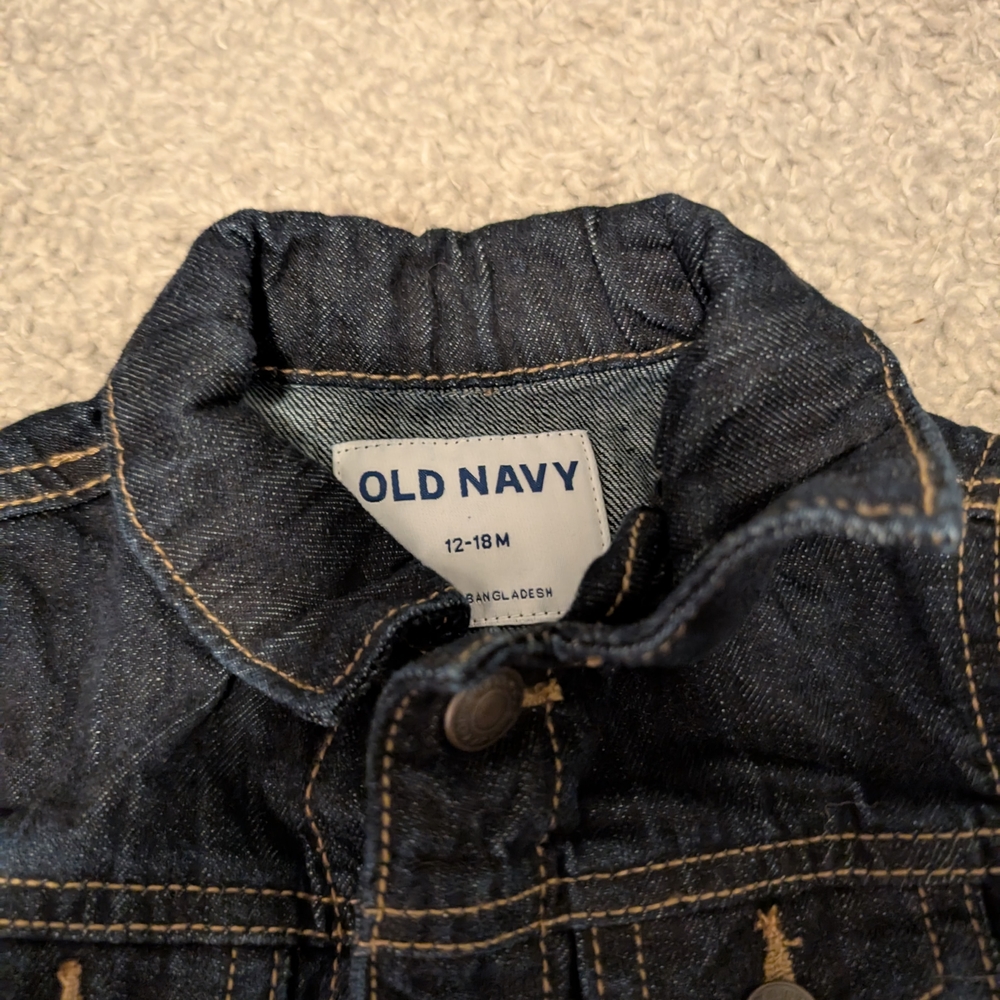 Old Navy Kids Denim Jacket - Black - Picture 2 of 5